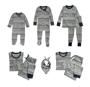 Honestbaby Baby Organic Cotton Holiday Family Jammies, Pajama Chic, Men'S 2-Piece Pajama Set Large