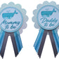 2 Mommy & Daddy To Be Pin Whale Ocean Baby Shower It'S A Boy For Parents To Wear, Blue & White Sprinkle