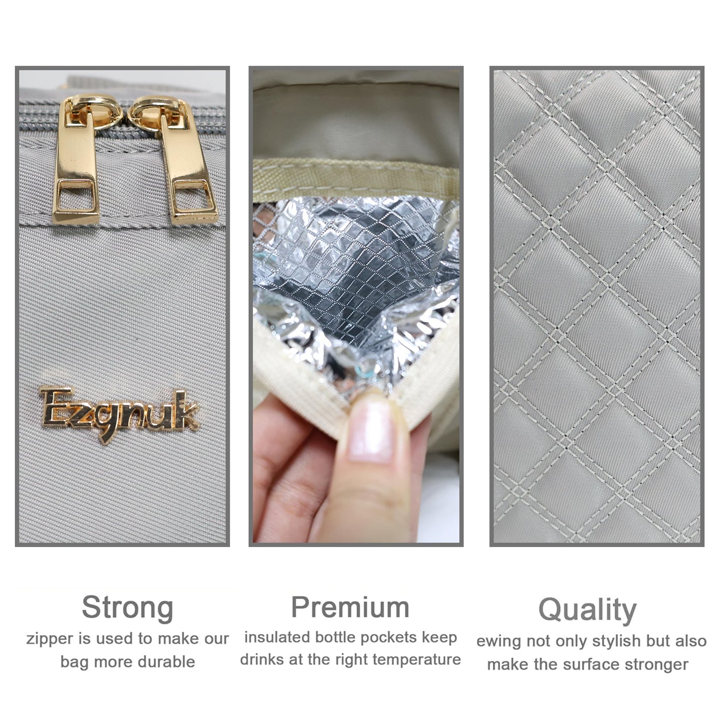 Ezgnuk Small Diaper Bag, Mini Baby Backpack, Multi-Function Waterproof Travel Tote Work Bag