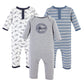 Hudson Baby Unisex Baby Cotton Coveralls Aviation, 0-3 Months