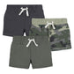 Gerber Baby Boy'S Toddler 3-Pack Pull-On Knit Shorts, Green Camo, 12 Months