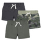 Gerber Baby Boys 3-Pack Pull-On Knit Shorts, Green Camo, 0-3 Months