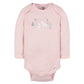 Gerber Baby Girls 6-Pack Long-Sleeve Onesies Bodysuits, Home, 3-6 Months