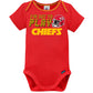 Gerber Unisex Baby Baby Boys Nfl 3 Pack Short Sleeve Onesie Bodysuit, Team Color, 18 Months