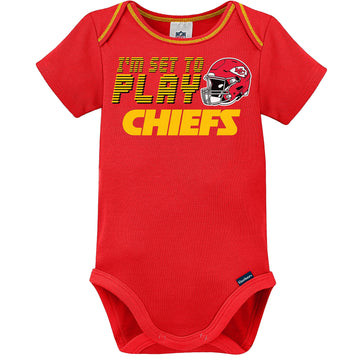 Gerber Unisex Baby Baby Boys Nfl 3 Pack Short Sleeve Onesie Bodysuit, Team Color, 18 Months