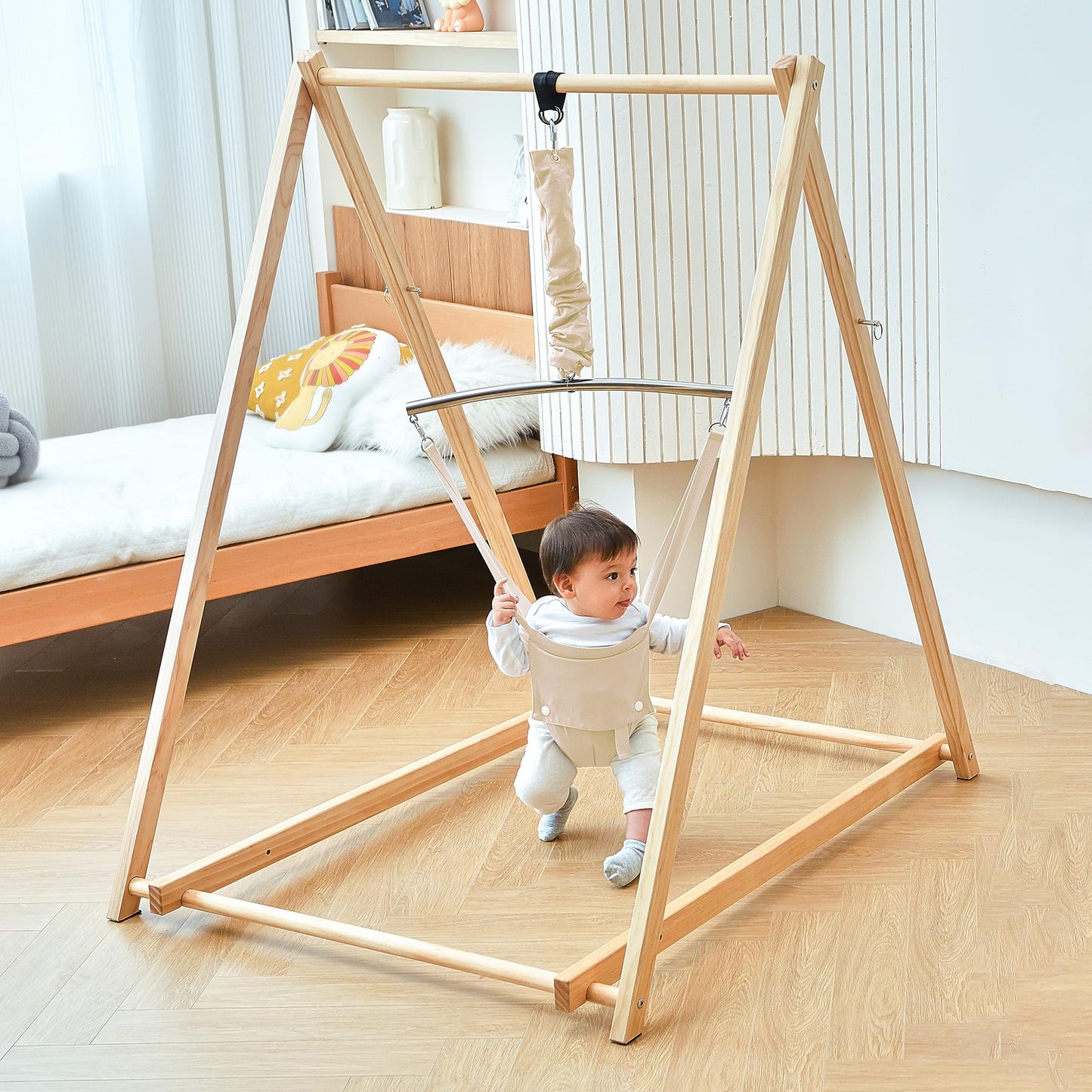Avenlur Tulip Baby Bouncer - Foldable Baby Jumper With Stand - Self Standing Baby Bouncer For Children 6 Months To 3 Years - Bab