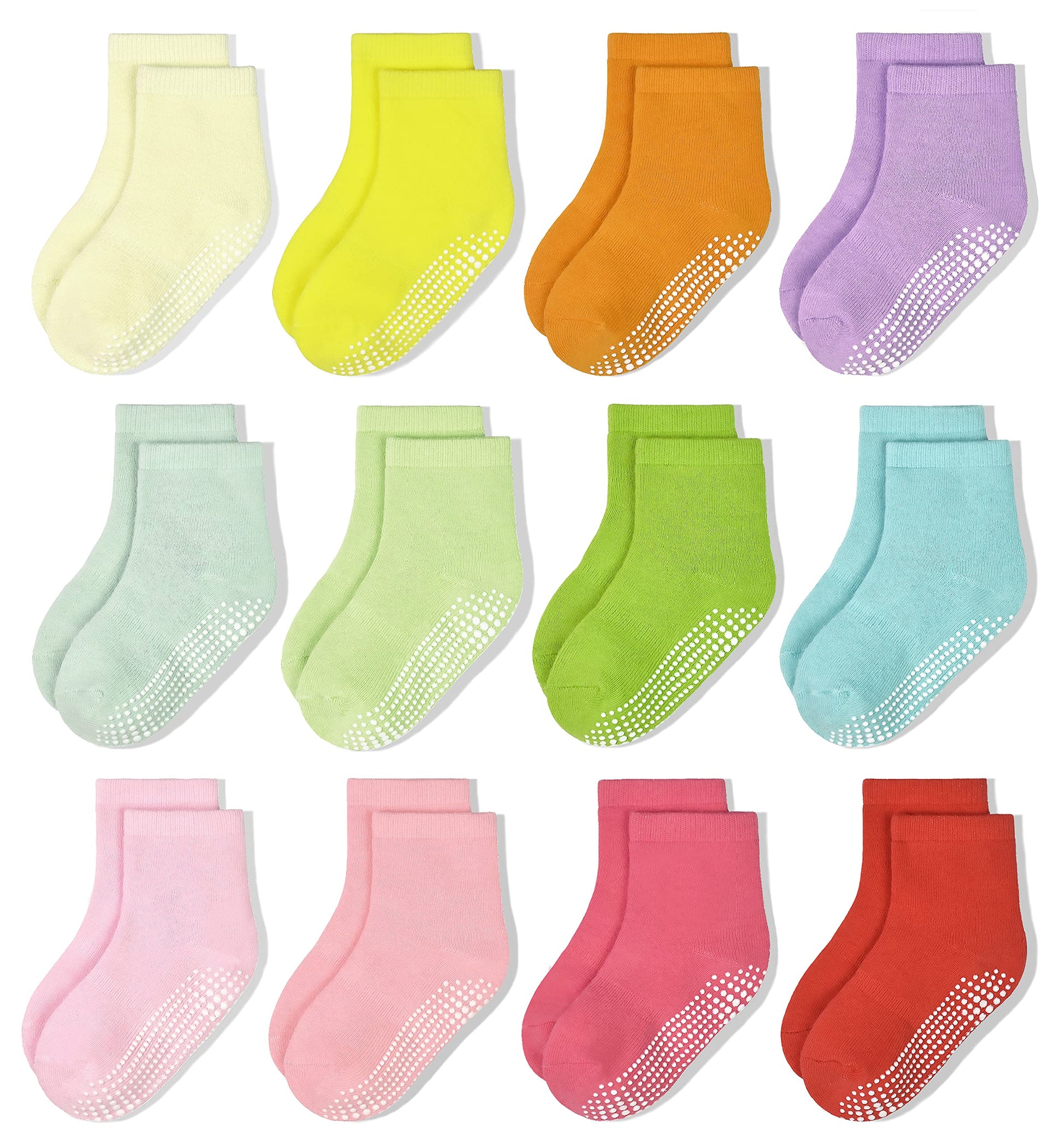 Hycles Non-Slip Toddler Socks With Grips Kids Anti Slip Sticky Socks For Infant 1-3 Years Kids Toddler Slipper Socks