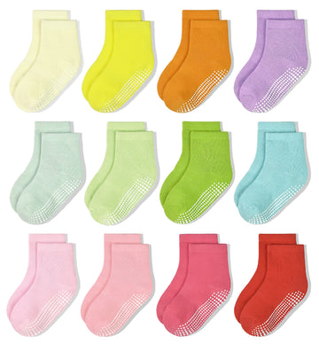 Hycles Non-Slip Toddler Socks With Grips Kids Anti Slip Sticky Socks For Infant 1-3 Years Kids Toddler Slipper Socks