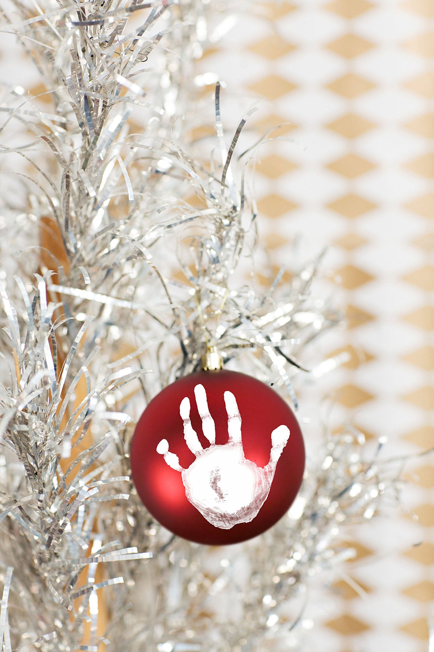 Pearhead Babyprints Diy No Bake Handprint Or Footprint, Holiday Ball Ornament, Baby Holiday Ornament, Baby'S First Christmas Orn