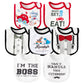 2Ooya 7Pcs Cotton Waterproof Baby Bibs Adjustable Hook Loop Closure Infant Bib Unisex Black Red Newborn Babies Food Bibs Baby Ke