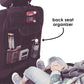 Diono Stow 'N Go Car Back Seat Organizer For Kids, Kick Mat Back Seat Protector, With 7 Storage Pockets, 2 Drinks Holders, Water