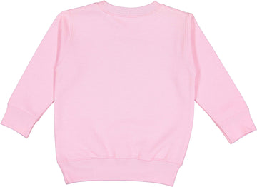 Rabbit Skins Toddler Fleece Long Sleeve Pullover Sweatshirt, Pink, 7T