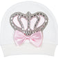 Lilax Baby Girl Jewels Crown Layette 4 Piece Gift Set 0-3 Months Pink