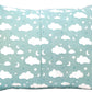 Toddler Pillowcase 13X18 - Moon Child Pillow Case, Cotton Toddler Pillowcase Star, Gray Star Travel Pillow Case Cover - Green Cl