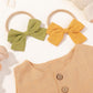 Jollybows 20Pcs Baby Girls Nylon Hair Bows Headbands Linen Hair Bands Elastic Hair Accessories For Kids Infants Newborn