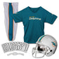 Franklin Sports Miami Dolphins Kids Football Uniform Set - NFL Youth Football Costume for Boys & Girls - Set Includes Helmet, Je