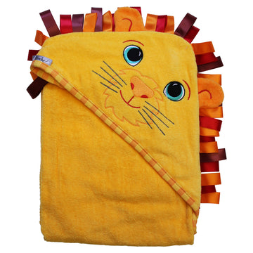 Frenchie Mini Couture Extra Large 40'X30' Velour Hooded Towel, Lion