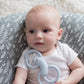 Dr. Browns Flexees Blue Sloth, Soft 100% Silicone Baby Teether, BPA Free, 3m+