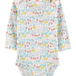 Simple Joys By Carter'S Baby Girls' 5-Pack Long-Sleeve Bodysuit, Dots/Floral/Hearts/Owl, 0-3 Months