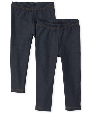 The Children'S Place Baby Girls And Toddler Girls Leggings,True Indigo 2 Pack,2T