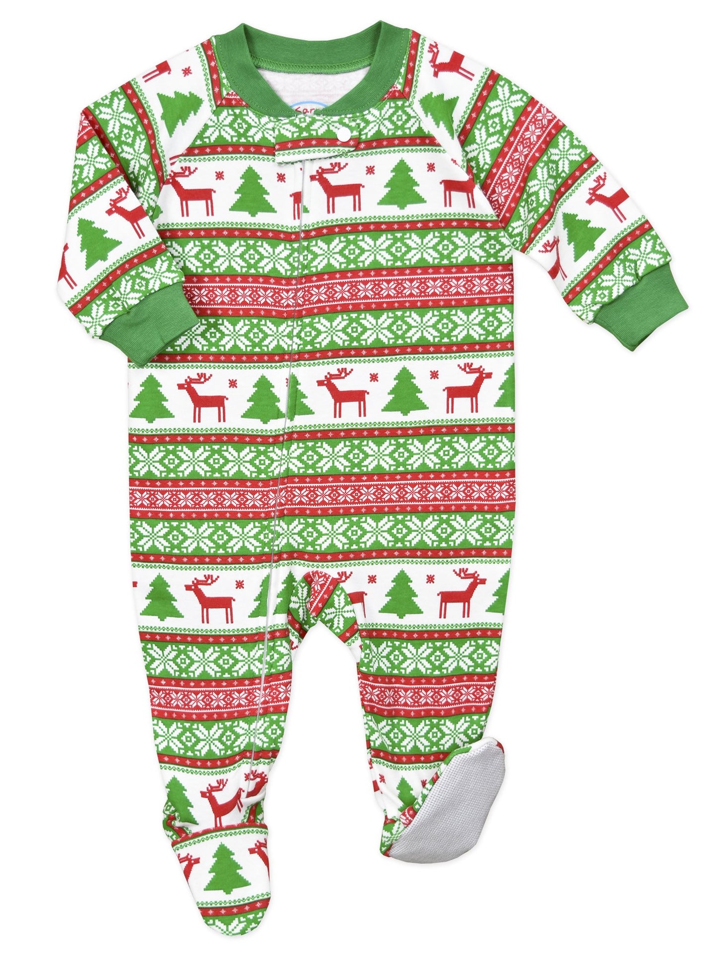 Saras Prints Little Kids Soft Footed Pajamas, Christmas FairisleCfa, 4