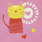 Zutano Baby Girls' Pretty Kitty L/S Fitted Tee - Hot Pink - 12 Months