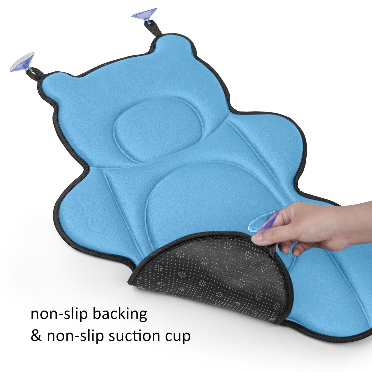 Ihaapsi Infant Baby Bath Cushion,Fits Inside Most Baby Bathtubs, Breathable Soft Baby Bath Support Seat,Baby Bath Pad Bath Pillo