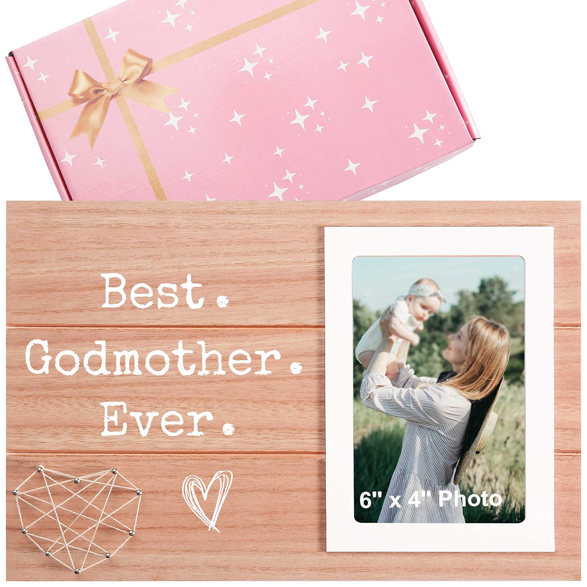 Godmother Photo Frame Keepsake From Godchild-Baptism Gift For Godmother-Best Godmother Ever Picture Frame-Mother'S Day Gift For