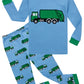 Kikizye Kids Garbage Truck Pajamas Little Boys Long Sleeve Cotton Pjs Toddler Trash Truck Jammies Size 2T