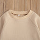 Douhoow Autumn Baby Boy Girl Clothes Long Sleeve T-Shirt Top Rainbow Pants Two Piece Outfit Set 0-24M (Khaki, 6-12M)