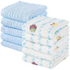 Yoofoss Muslin Baby Washcloths 100% Cotton Face Towels 10 Pack Wash Cloths For Baby 12X12In Soft And Absorbent Baby Wipes (Multi
