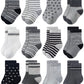 Rative 12-Pack Cotton Crew Socks For Unisex Baby Infant Toddler Kids Boys Girls(6-12 Months,12-Pairs/Ru-3Cun)