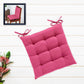 Oasis Home Collection Cotton Shell | Mixfiber Filled |Multipurpose Chair Cushion/Pad with Ties  Pack of 1 (40x40CM  16inchx16inch, P