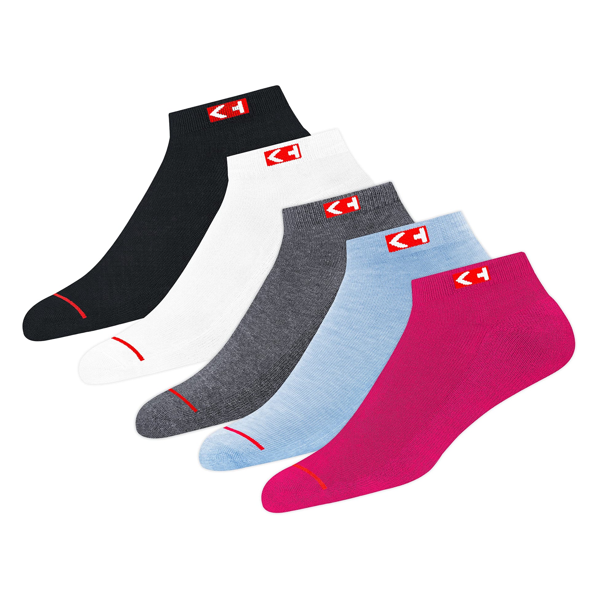 Kopnhagn WomenS Ankle Length Cotton Socks (Pack Of 5) (KpWbx50_Multicolour)