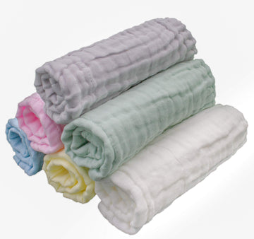 Lollybanks Baby Muslin Washcloth, Natural 100% Cotton Baby Wipes, Multipurpose Cloths For Newborn Face Towel,Bath,Burpcloth, Bib