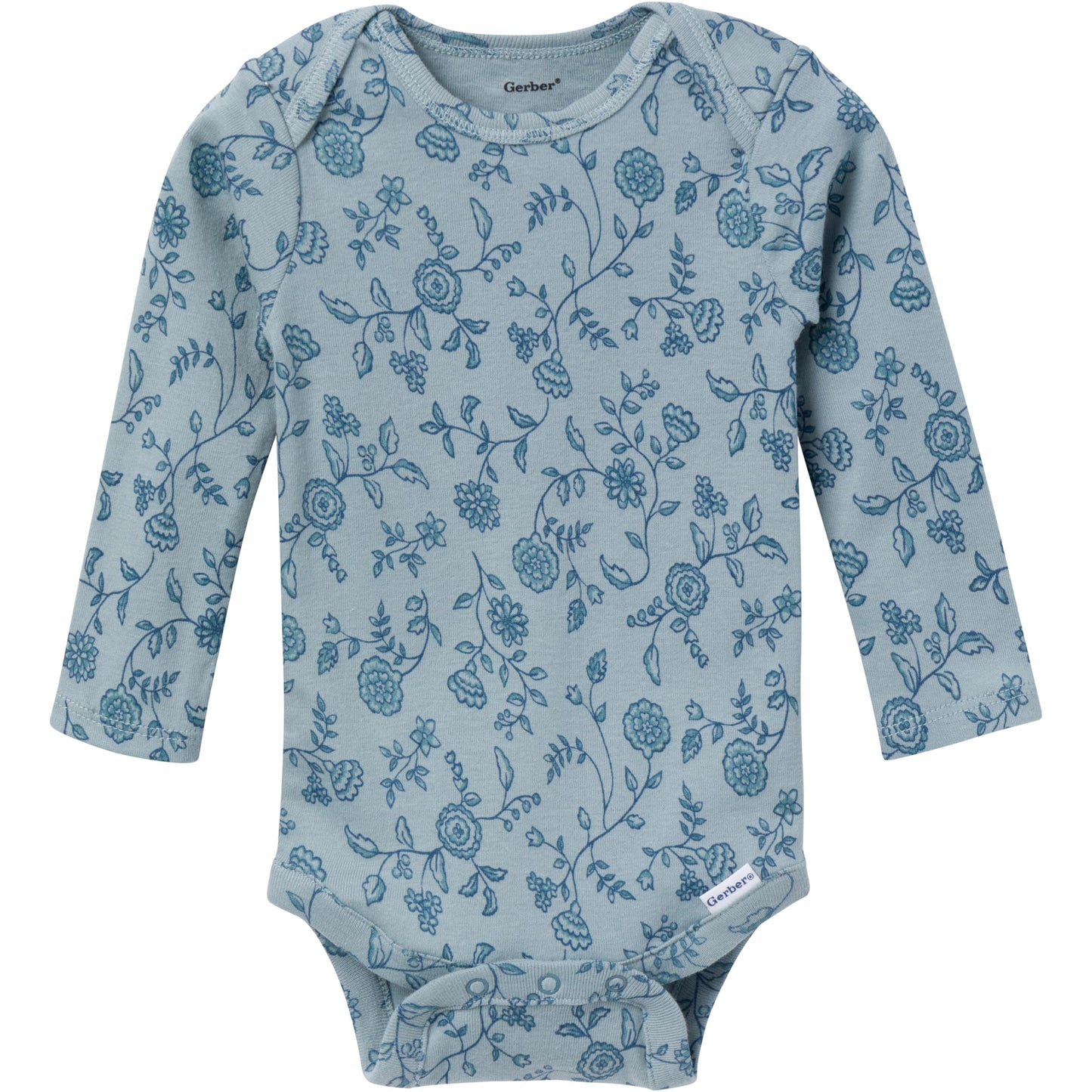 Gerber Unisex Baby Multi-Pack Onesies Bodysuits (Short And Long Sleeve), Garden Floral, 0-3 Months
