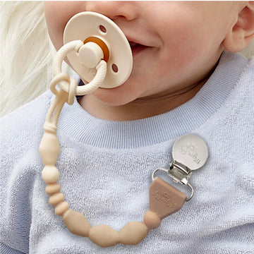 Itzy Ritzy Silicone Pacifier Clip; 100% Food Grade Silicone Pacifier Strap With Clip Keeps Pacifiers, Teethers & Small Toys In P