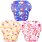 Wegreeco Baby & Toddler Snap One Size Adjustable Reusable Baby Swim Diaper (Coral, Small, 3 Pack)