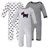 Hudson Baby Unisex Baby Cotton Coveralls Scottie Dog, 3-6 Months