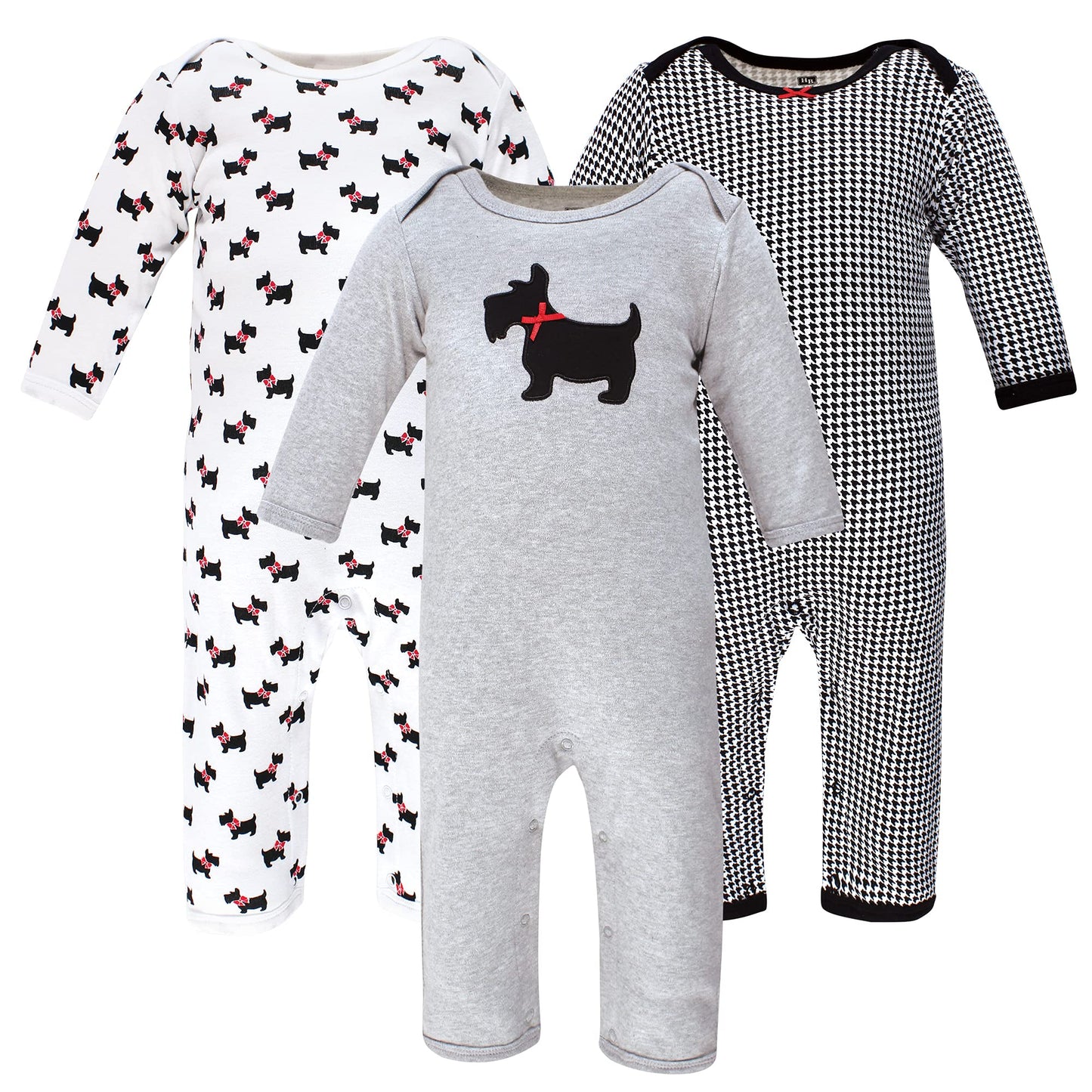 Hudson Baby Unisex Baby Cotton Coveralls Scottie Dog, 3-6 Months