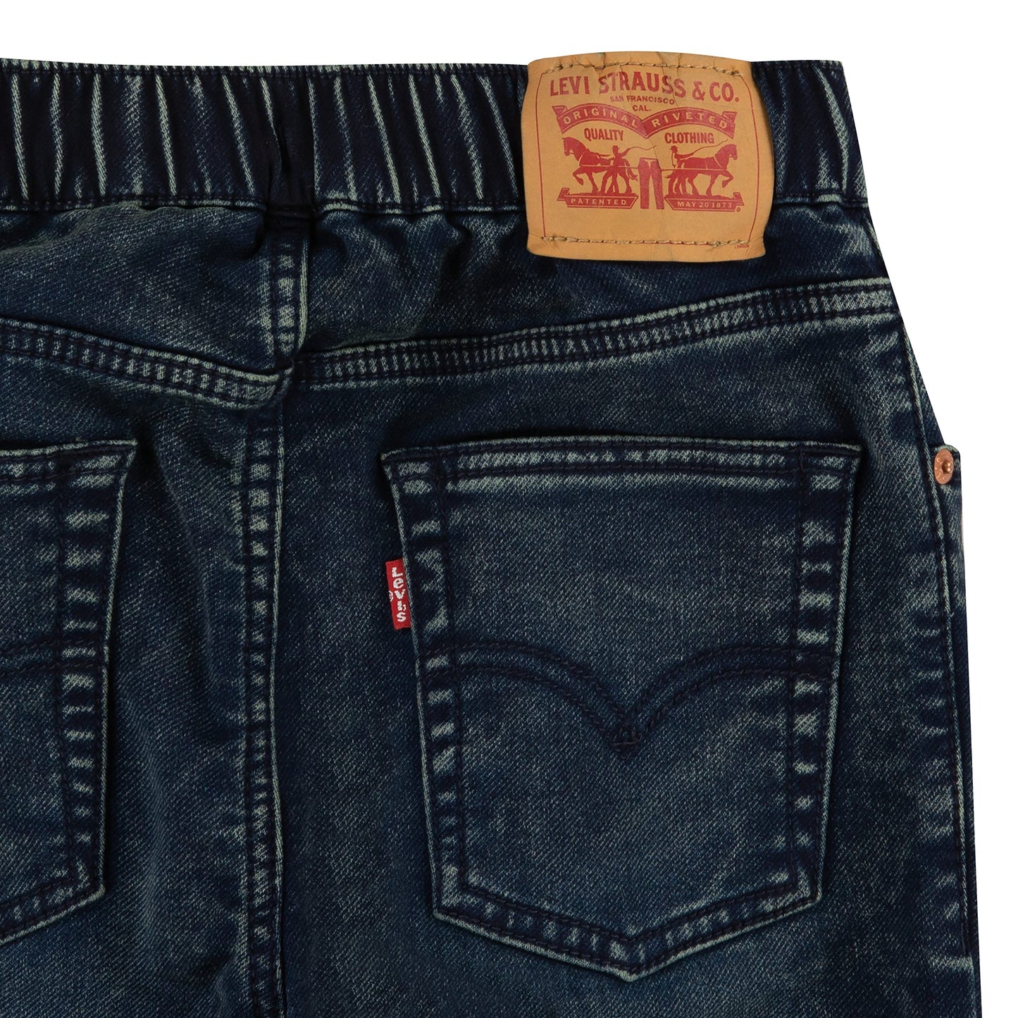 Levi'S Boys' Skinny Fit Pull On Jeans, Marsh Carbon, 2T
