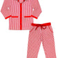 SHOPmOZO Unisex Pure Cotton Striped Full Sleeve Night Suit for Boys and Girls Pyjama Top Combo Set (SM00201BOYSSWPT_910 Years 