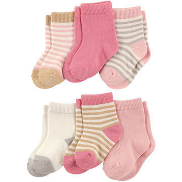Touched By Nature Baby Organic Cotton Socks, Girl Stripes, 0-6 Months