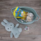 XUANGUO Small Woven Basket Cute Oval Cotton Rope Baby Gifts Baskets with Handle Empty Wicker Storage Baskets For Kids Cat Dog To