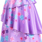 Kaisebile Princess Costume for Girls Birthday Halloween Party Dress Up with Bag,Leis Necklace Headband 3T 4T