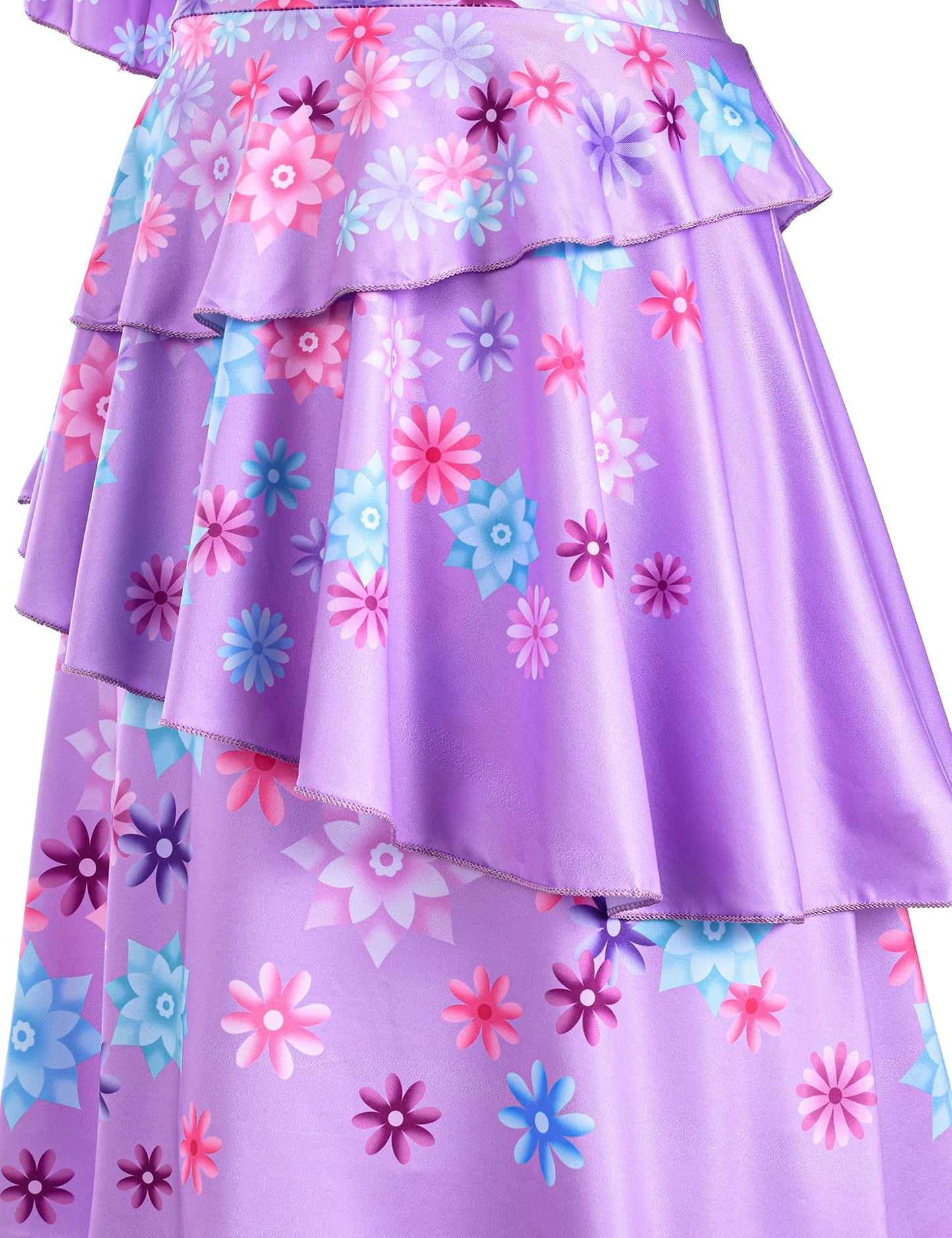 Kaisebile Princess Costume for Girls Birthday Halloween Party Dress Up with Bag,Leis Necklace Headband 3T 4T