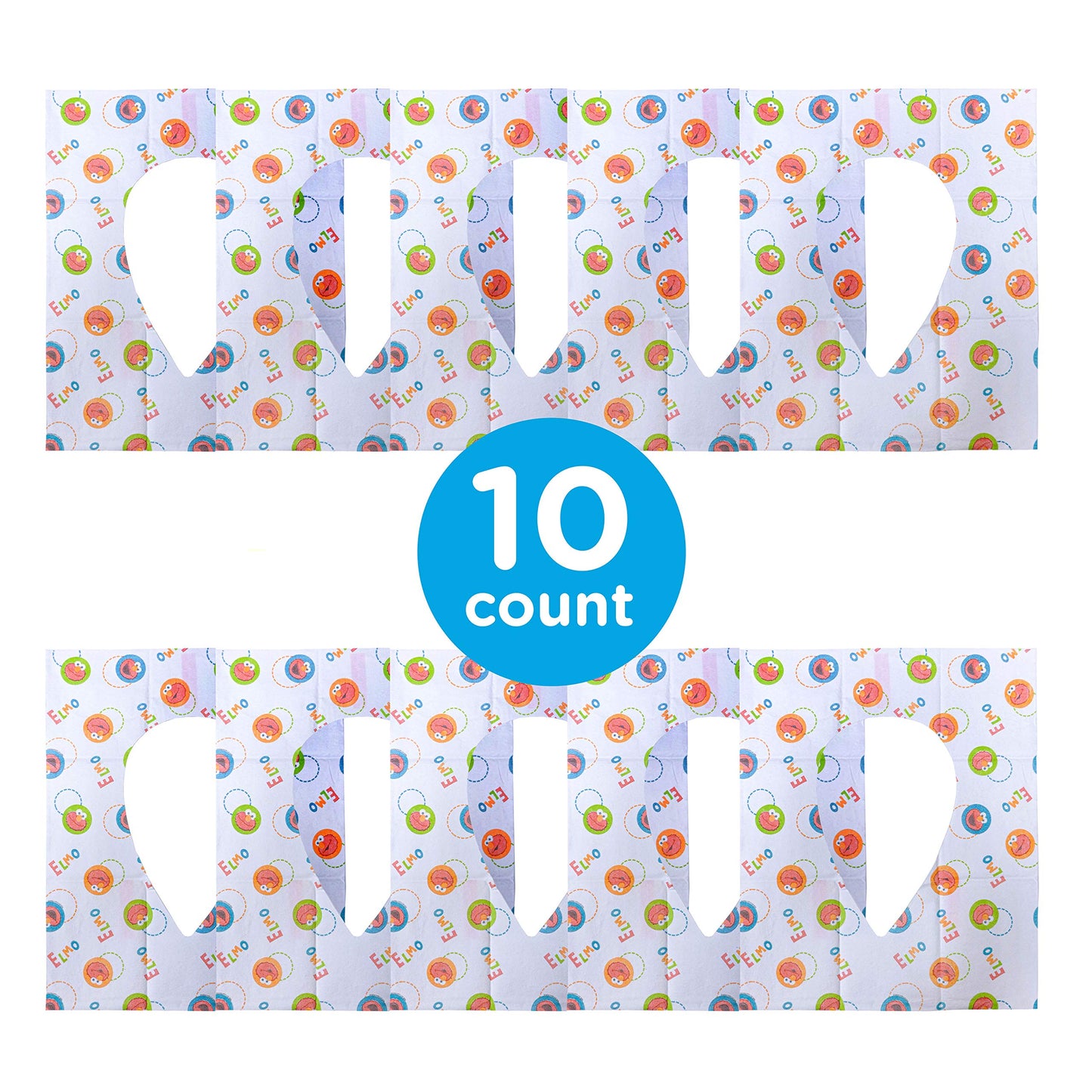 Sesame Street Potty Topper Disposable Stick-In-Place Toilet Seat Covers, 10 Count (Pack Of 1)