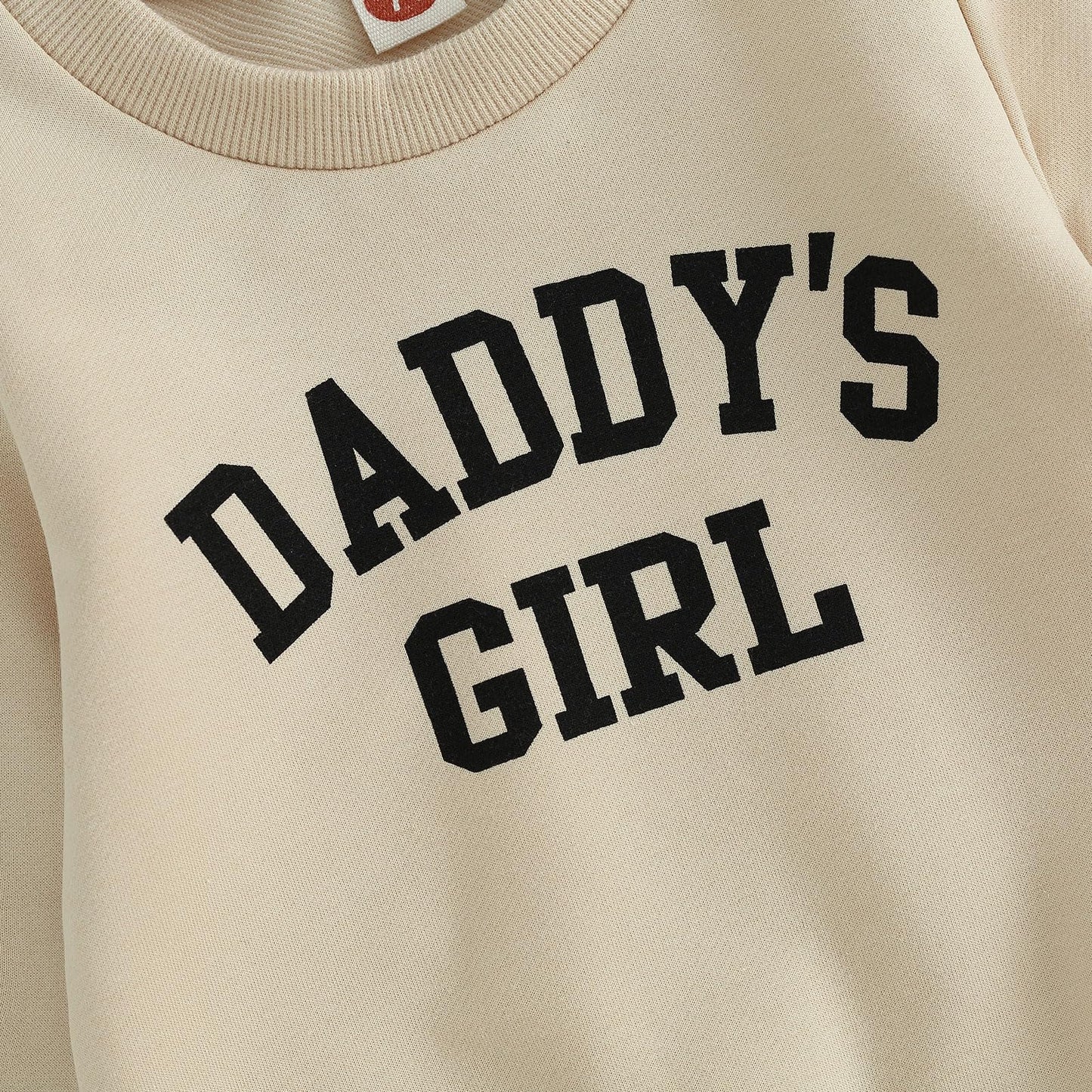 Creairy Newborn Baby Girl Outfits Daddys Girl Sweatshirt Long Sleeve T-Shirt Tops Pants Set Sweatsuit Toddler Fall Clothes (Apri