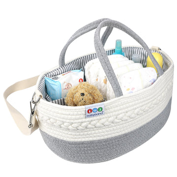 Extra Large Baby Diaper Caddy Organizer - Baby Basket Diaper Storage And Baby Caddy Nursery Organization - Diaper Organizer Chan