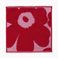 MARIMEKKO Unikko Terry Cotton Washcloth (Red)  Floral Patterned Washcloths  12 in x 12 in